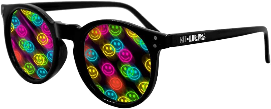 HI-LITES Smiley Special Effect Light Changing/Light Diffraction Glasss - Smiley Face Effect Lenses - Designer Style