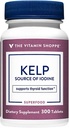 Vitamin Shoppe Kelp ( Atlantik Kelp & Pium Iodine) Iodine, Sizinroid Support, Support Energy & Stamina (300 Tablet)