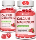 Calcium Magnesium Zinc Gummies D3 eta K2, Absorption Magnesium Glycinate Potassium Immune eta Calm Mood bitaminarekin, Raspberry Flavor 120 Gummies