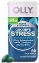 OLLY Ultra Strength Goodbye Stress Softgels, GABA, Ashwagandha, L-Theanine e Lemon Balm, suplemento de alivio do estrés - 60 Count
