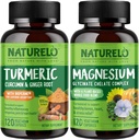 NAVERALO Tummeric Curcluin, Complete Company, Magnesium Glycate, 200 mg Magnesium - Gluten free, Not GMO - 120 Capsults