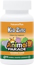 NaturesPlus Animal Parade KidZinc, Tangerine Flavor - 90 Lozenges compartidos con animais, Pack de 3 - Organicamente Chelated Zinc - Vegan, Gluten gratis - 270 Total Serventes