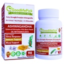 Premium Ashwagandha Capsules with Black Pepper. Powerful 5% Wthanolides from Ashwagandha Powder & 20:1 Extract 90 ct. Natural NonGMO NO Rice Powder NO Filler