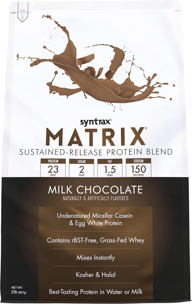 Syntrax Nutrition Matrix - Sustain-Release Protein Blend, Milk Chocolate 2 lbs.