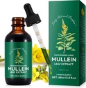 Mullein Drops for Lungs, Mullein Leaf Extract for Lung Cleanse, Respirate Health Death Support for Smokers CLAS124; Natural & Vegan & Alkohol Free CLAS124; 2 FL OZ