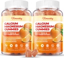 Calcio Magnesio Zinco Gummies con Vitamina D3 & K2 - Magnesio ad alto assorbimento Glycinate 400mg - Supplemento di calcio libero da zucchero - Supporto Nerve Muscle Mood & Immunity - per Adulti Uomini Donne Bambini