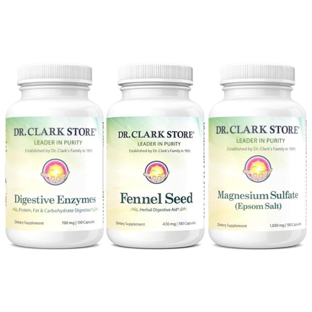 Dr Clark Store Flat Tummy & Debloating Kit – Natural Digestive Support for Bloating Relief, Flat Stomach & Improved Gut Health