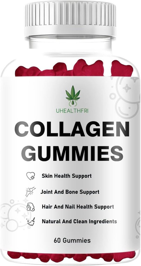 Colagen Peptides Gummies - Colagen Gume cu peptide de tip I II III V X Peptide pentru piele de păr și unghii - Colagen hidrolizat pentru femei și bărbați (1)