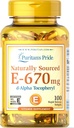 Puritan 's Pride Vitamin E- 670 mg 100% Softgels