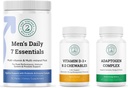 Moški Daily 7 Essentials, Adaptogen Complex & Vitamin D3 + K2 Žvečilni paket