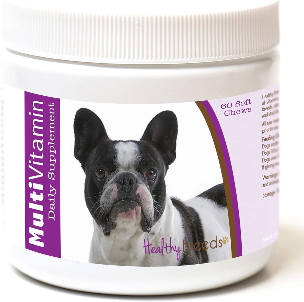 Gesunde Rassen Französisch Bulldogge Multi-Vitamin Soft Chews 60 Count