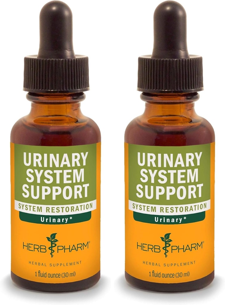 Herb Pharm Sistem urinar Suport Herbal Formula lichid, 1 Fl Oz (Pachet de 2)