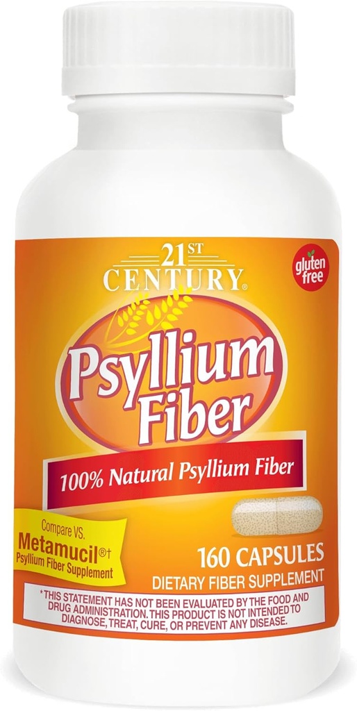 21st Century, Psyllium Fiber, 160 Kapseln - 2pc