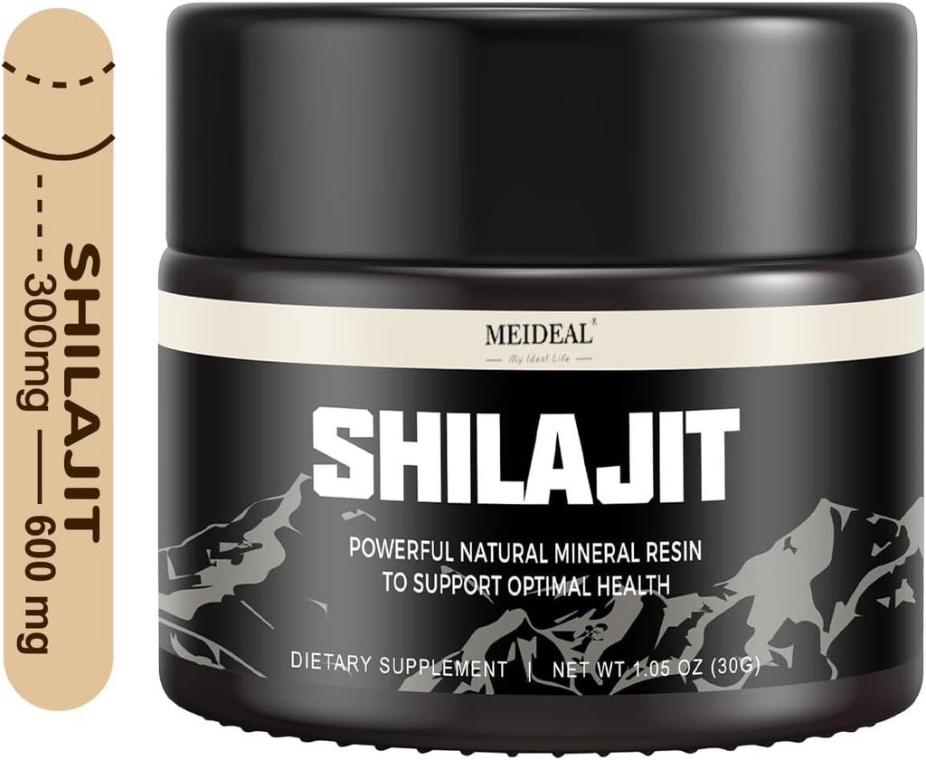 Shilajit Pure Himalayan Organic Shilajit Resin, Natural Shilajit Resin with Fulvic Acid, 85 + Trace Minerals, Organic Ayurvedic Blend for Energy & Imunitation System Support, 30 Grams (1 Pc)