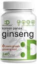 DEAL SUPPLEMENT Korean Red Panax Ginseng Root Extract, 240 Softgels