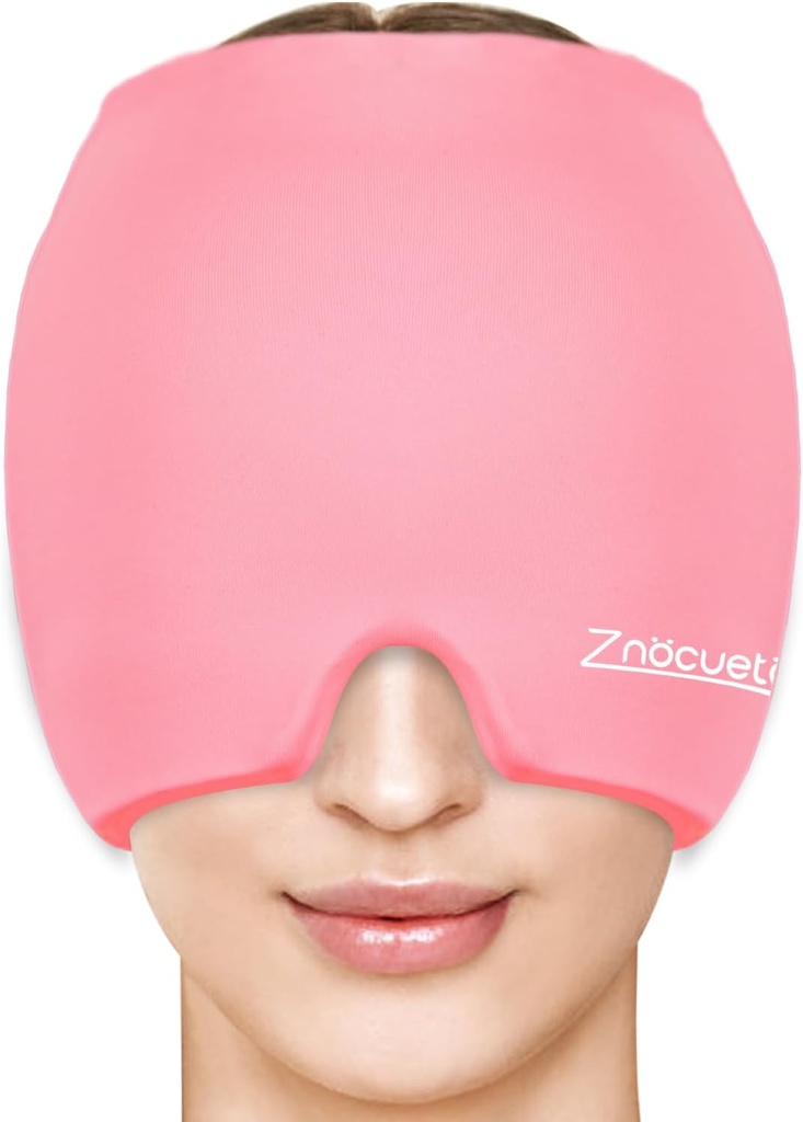 ZNÖCUETÖD Migraine Baş Ağrıya Yardım Cap Hat Tam Baş buz Paketi Soyutma Gel Ice Beanie Cold Cap Hot / Sinus, Stres, Gənc, Baş Ağrı Yardımı, Qadınlar