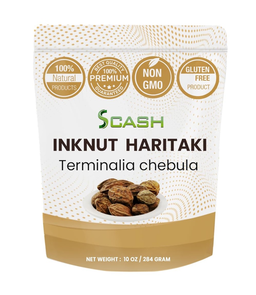 Haritaki/Inknut veseli tumšiem apļiem - 10 Ounce (283 Grams) -- 100% Dabīgi žāvēts augs -- Terminia Chebula