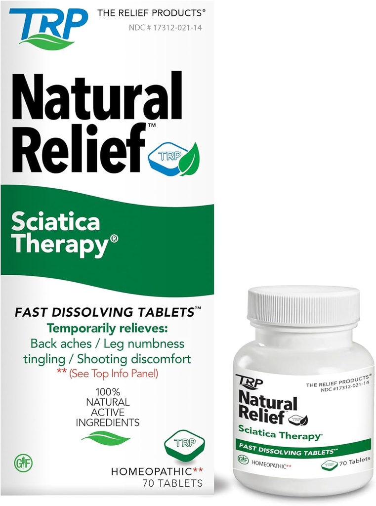 The Relief Products Sciatica Therapie Fast Dissolving Tablets - 100% natürliche Wirkstoffe - 70 Count