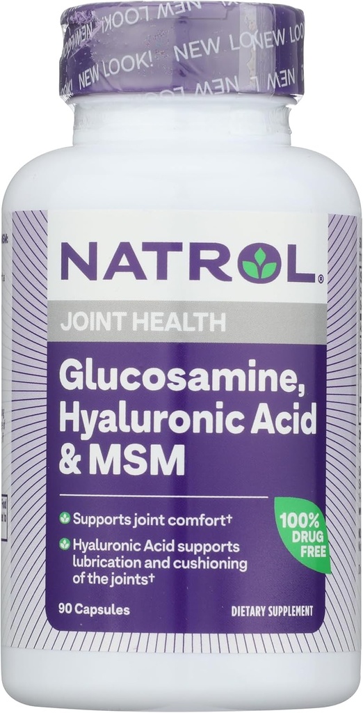 Natrol Glucosamine, Hyaluronic Acid and MSM, 90 Capsules