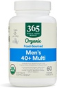 전체 식품 시장의 365, 비타민 Multi Mens Food Cultured 40 Plus, 60 Count