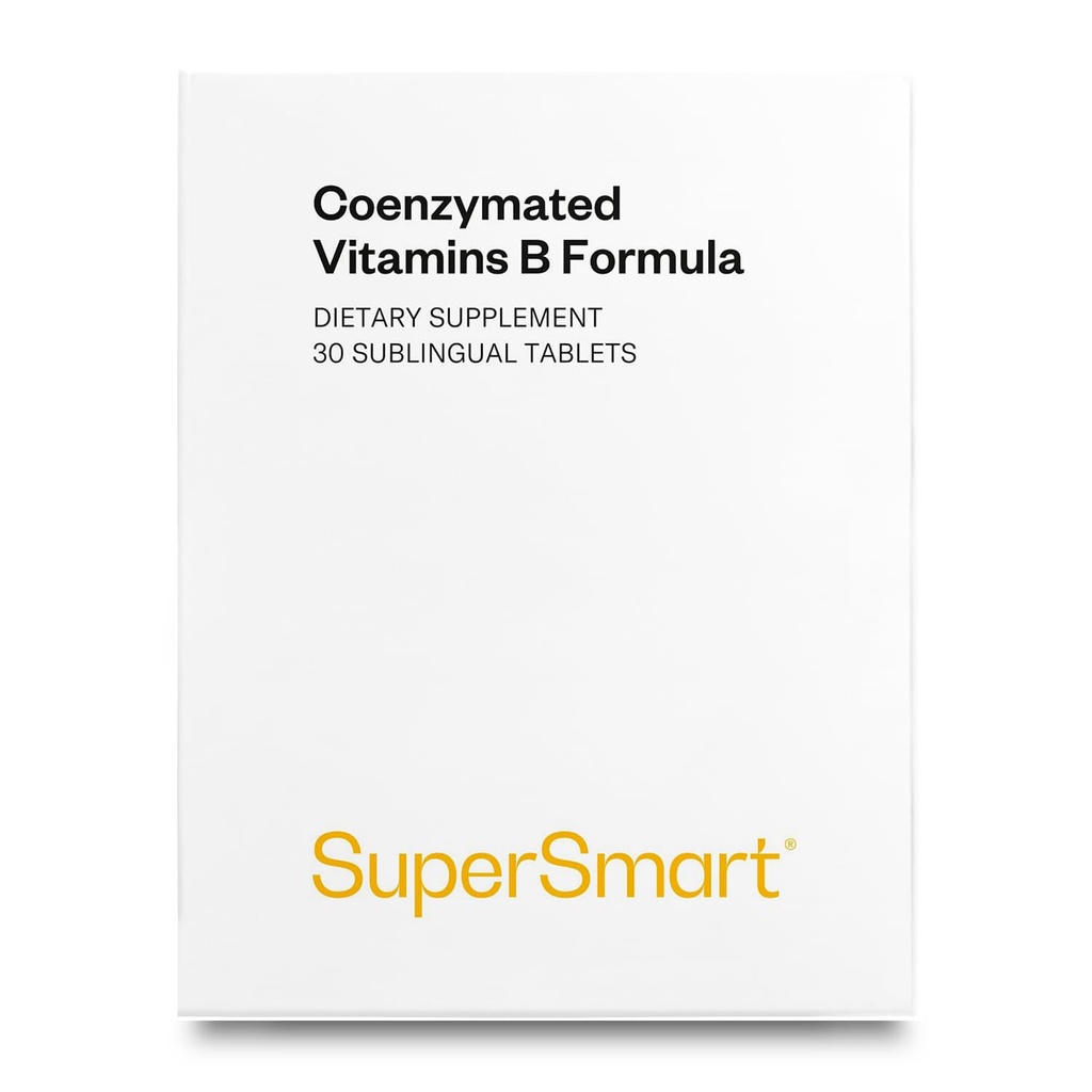 Supersmart - Coenzymated B Formula - Contains All the B Group Vitamins - Five Times More Active | Non-GMO & Gluten Free - 30 Tablets