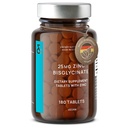 CLAV® Zinc Bisglycinate 25mg - 180 Tablets (6 Months Supply) - Natural Chelated Supplement - Vegan Glycinate for Immune & Skin Support