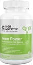 Nutri Supreme Teen Multivitamin pro chlapce a dívky 12-17, Nejlepší košer jeden den dospívající vitaminy, Vyhovuje pro dospívající vývoj a imunitní zdraví, 30 Kapsle