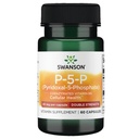 Swanson P-5-P (Pyridoxal-5-Phosphate) Coenzymated Vitamin B-6 40 Milligrams 60 Capsules | Double Strength Formula Featuring Pyridoxal-5-Phosphate, the Metabolically Active Form of Vitamin B-6, Easy to Swallow