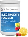 Dr. Berg Zero Sugar Hydration Keto Electrolyte Powder - Izboljšan w/ 1000 mg kalijeve in prave roza himalajske soli (NOT Table Salt) - Raspberry & Lemon Flavor Hydration Drink Supplement, 100 Servings