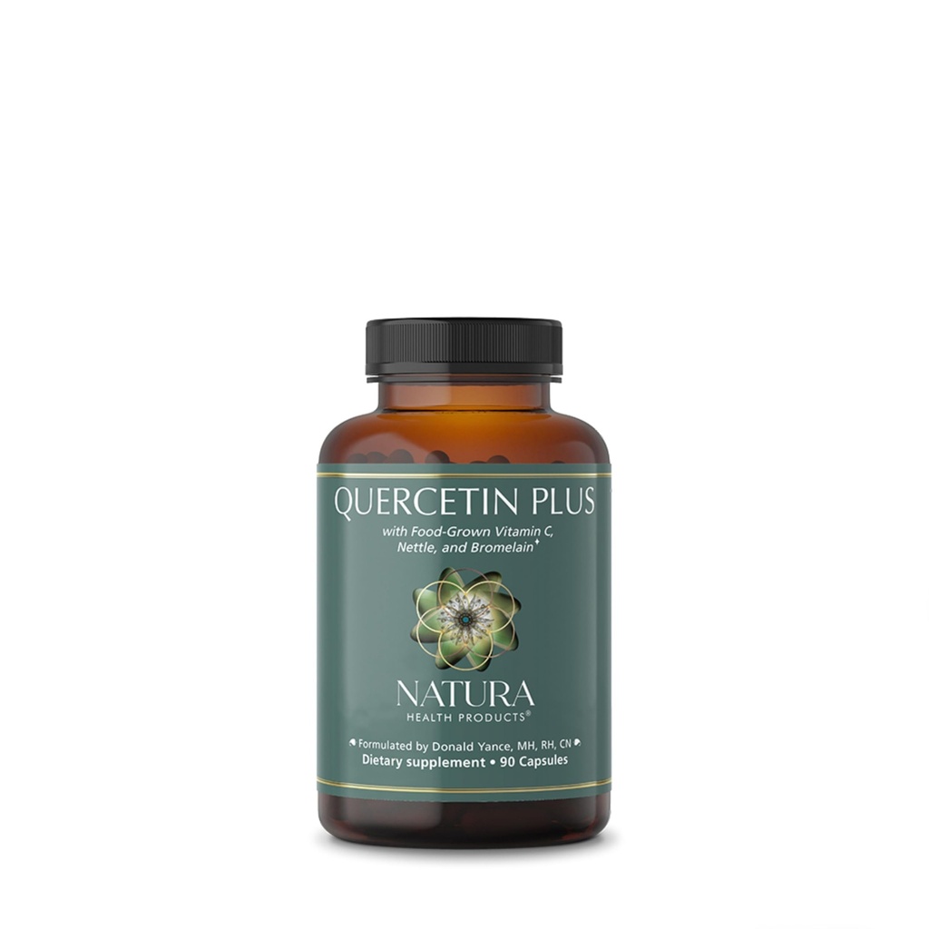 Natura Health Products Quercetin Plus Supplement - Modulates Healthy Immune and histamine Response - Featuring Bromelain, Vitamin C, Nettle Leaf & Quercetin (90 Capsules)
