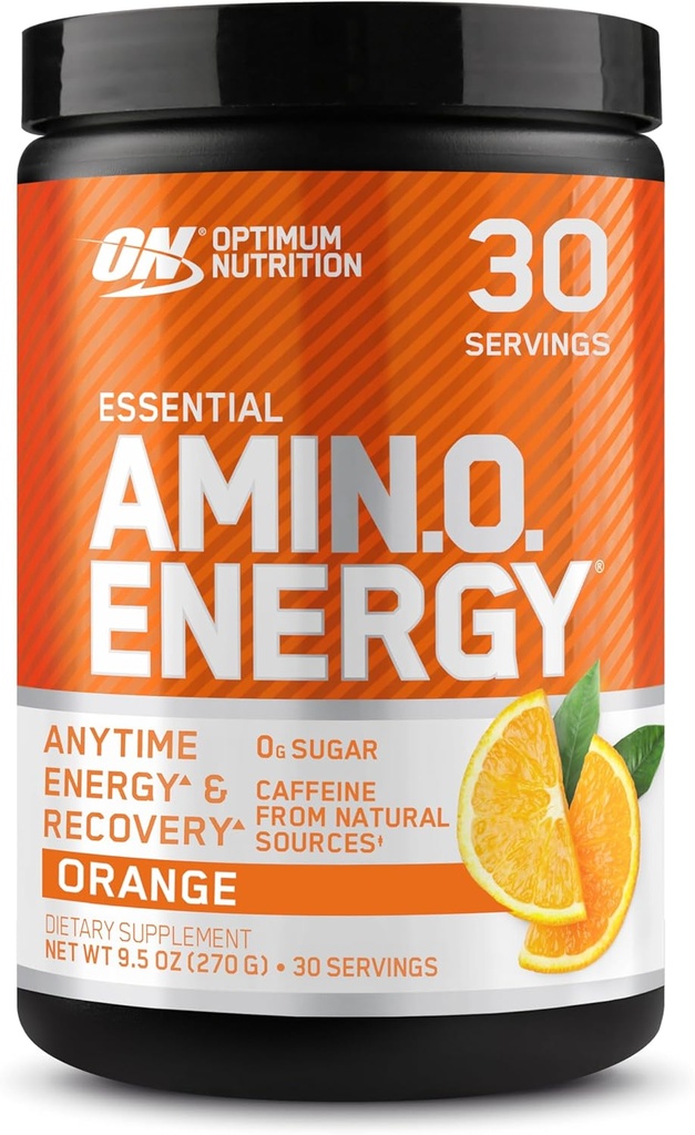 Optimálna výživa Amino Energy - Pre Cvičenie so zeleným čajom, BCAA, Amino Acids, Keto Friendly, Green Coffee Extract, Energy Powder - Orange Cooler, 30 Servings (Packaging May Vary)