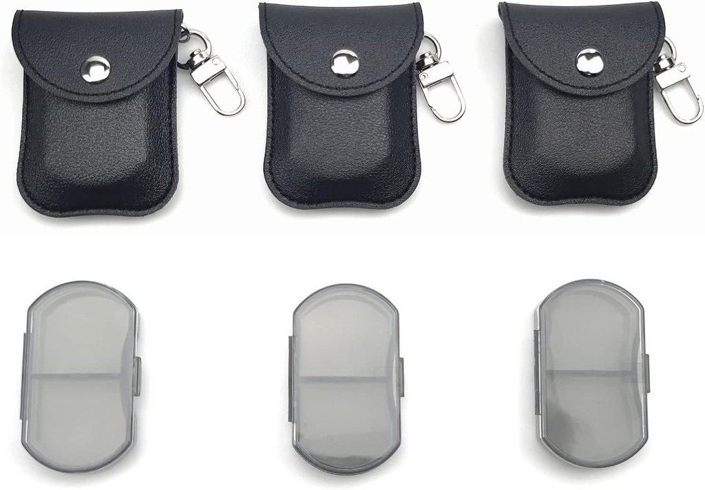 VOFOON 3のパックの小さい丸薬のオルガナイザー、財布、Keychainの丸薬のホールダー、ポケット丸薬の容器のための旅行丸薬箱、毎日携帯用薬のビタミン箱、2回