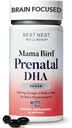 La mare del millor Nest, Bird Vegan Prenatal DHA, implementació d'ulls i ulls suplementaris per Baby - Vegan Prenatal suplementari amb Algae DHA - Nutricional per a la mare - 60 Softgels