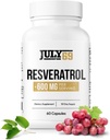 Resveratrol Capsules 600mg per Serving, Krachtig Antioxidant Dietary Supplement Capsules, 60 Capsules in 1 Fles, Made in USA