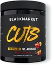 BLACKMARKET CUTS Pre Workout – Thermogenic Energy & Focus Powder for Hombres &amp; Mujeres, Fat Metabolism, Muscle Definition, Creatine Free, 30 Servings (Fruit Punch)