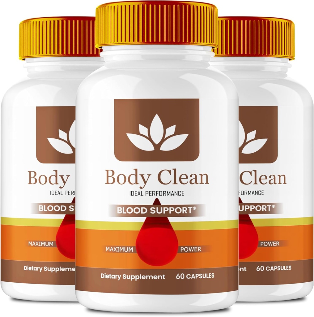 Body Clean Pills, Official BodyClean Supplement Capsules - Maximum Strength, Body Clean All Natural Formula Pills, BodyCleanse Glymizer Complex, BodyClean Health Support Reviews (3 Pack)