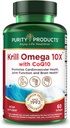 Krill Omega 10X thêm EPA & DHA với CoQ10 Super Công thức từ Purity sản xuất. 60 GELS