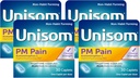 Unisom PM Pain Nighttime Sleep-aid + Pain Reliever, Acetaminophen & Difenhüdramiin HCI, 30 Caplets, 50mg (Pack of 4)