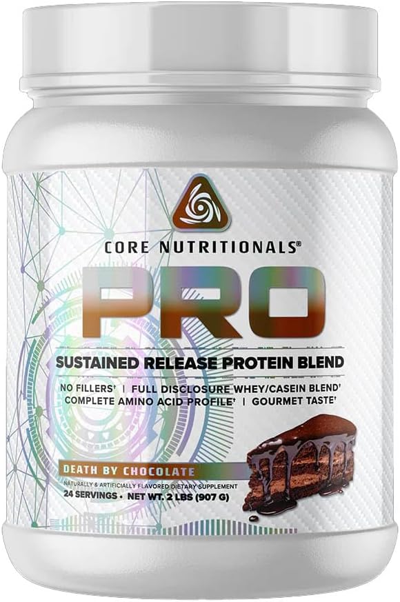 Core Nutritionals Proacceptable Release Whey Protein Blend med Digestive Enzymer ® 25g Protein, 2g Karbohydrater ® Ingen Fyllere ® 2 Pound (død av sjokolade)