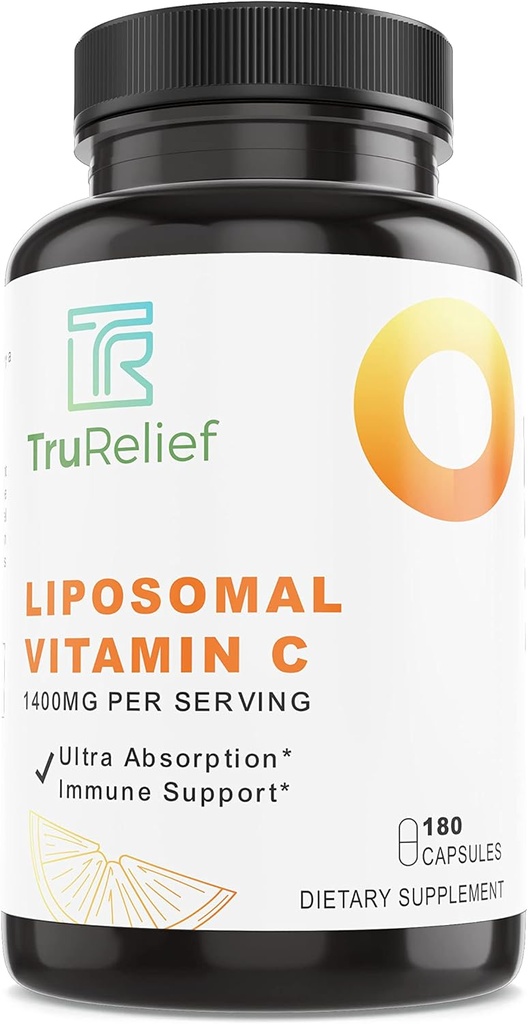Liposomal VIT C - Immune Support w/Ultra-Abvitamin. Şişe başına 180 kapak. Potent 1400 mg Liposomal VIT C doz.