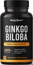 Natgrown Ginkgo Biloba 120mg - ekstra tugevus Ginkgo Biloba ekstraktkapslid - 120 Count