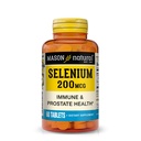 Mason Natural Selenium 200 mcg - Antioxidant Supplement for Immune Support & Prostate Health, Essential Trace Mineral, 60 Tablets