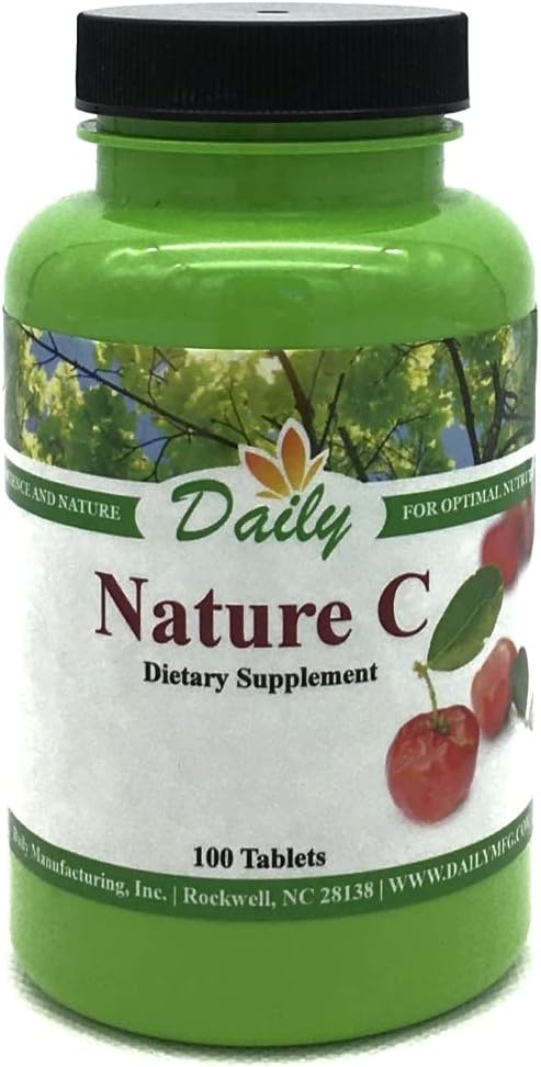 Daily Manufacturing Nature C (Witamina C z Acerola Cherry) 100 tabletek na butelkę