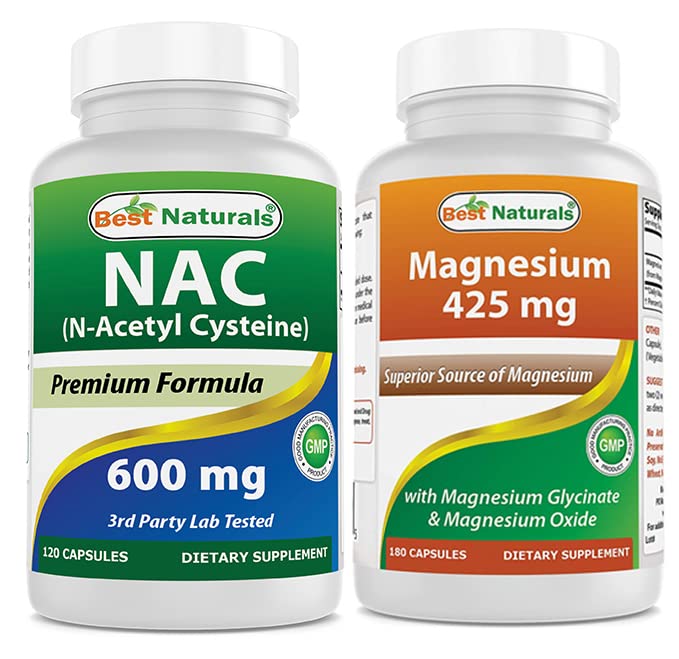 Best Naturals NAC 600 mg & Magnesium Glycinate 425 mg