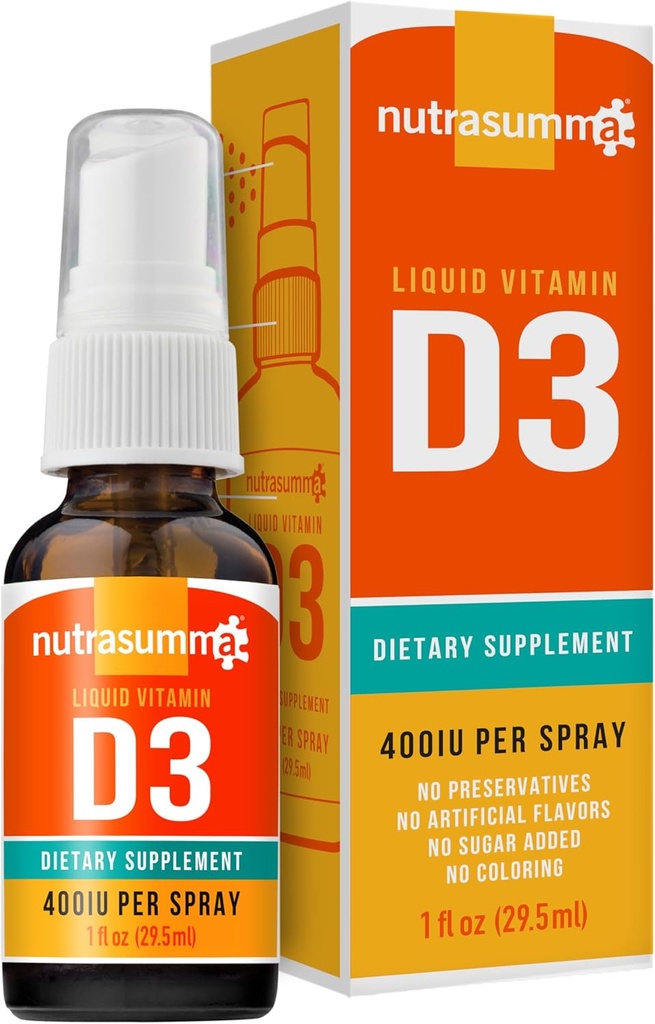 Nutrasumma Vitamin D3 1000 IUFU -1oz- Doğal Yüksek Absorpsiyon Puanı Bone Boosts Immune System Vitamin Supplement Supplement Supplement