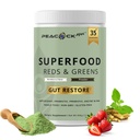 Superfood Reds & Greens Powder - 11.64 oz, Prebiotics & Probiotics for Digestive Health, Super Greens Powder with Ashwagandha for Gut Health, Immunity, Antioxidants, Strawberry Flavor, Vegan, Non-GMO