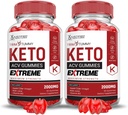 Indokolt laboratóriumok (2 Pack Trim Tummy Keto ACV Gumies Extreme 2000MG Trim Tummy Keto Gumies Apple Cider Ecephalus Pomegranate Beet Juice Powder B12 Vegan Nem GMO 120 Gumis