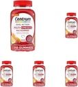 Centrum MultiGummies Multi+ Omega 3 Dual Action, Adult Multivitamin, Multivitamin/Multimineral/Omega 3 Supplement, Erdbeer/Lemon/Orange Flavors - 110 Count (Pack mit 5)