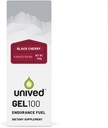 Unived Gel 100 - Vegan Energy Gel for Endurance Athletes Runners & Cyclists - 100kcal - Black Cherry - Pack of 6