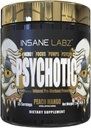 Insane Labz Psychotic Gold, High Stimulant Pre Workout Powder, Extreme Lasting Energy, Pompe e Endurance con Beta Alanine, DMAE Bitartrate, NO Booster (35 Serve, Peach Mango)